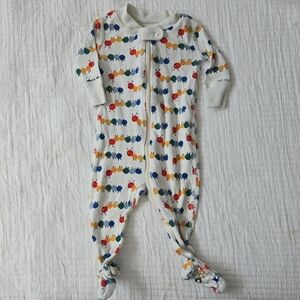 Hanna Andersson Colorful Caterpiller Print Kids Footie